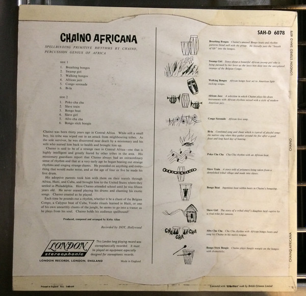 Chaino - Chaino Africana (LP, Album) (Very Good Plus (VG+)) - Image 2