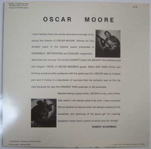 Oscar Moore Quartet* - Oscar Moore (LP, Album, RE) (Near Mint (NM or M-)) - Image 2