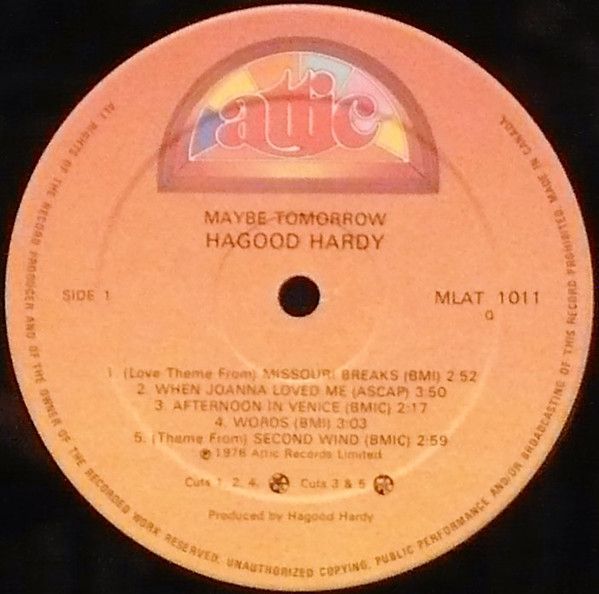 Hagood Hardy - Maybe Tomorrow (LP, Album) (Near Mint (NM or M-)) - Image 2