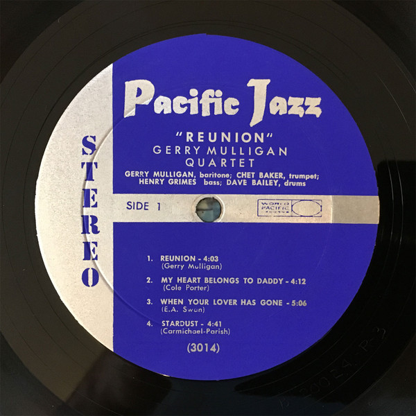 Gerry Mulligan Quartet - Reunion With Chet Baker (LP, Album, RE) (Very Good Plus (VG+)) - Image 3