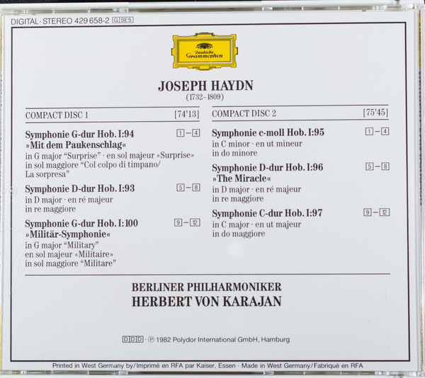 Haydn* • Karajan*, Berliner Philharmoniker - 12 Londoner Symphonien (5xCD, Comp, RE + Box) (Near Mint (NM or M-)) - Image 4