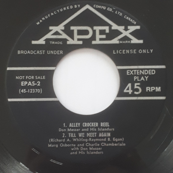 Don Messer And His Islanders - Norwegian Waltz / I Had A Hat / Alley Crocker Reel / Till We Meet Again (7", EP) (Near Mint (NM or M-)) - Image 2