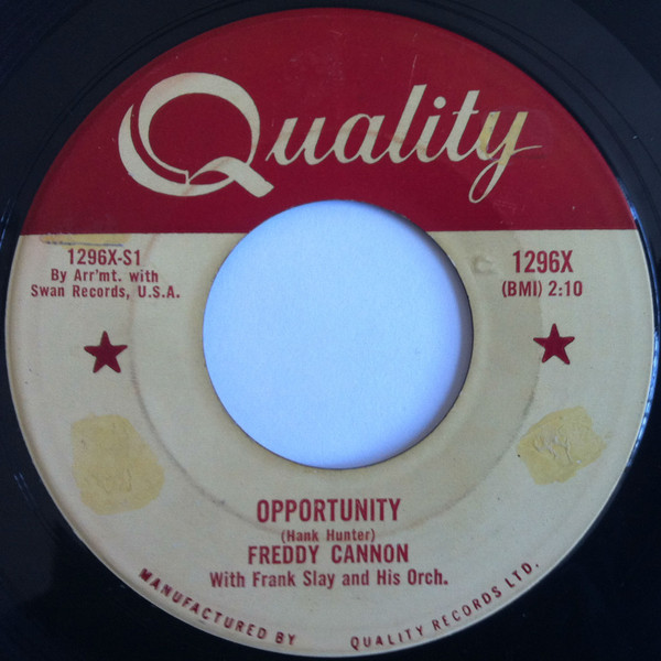 Freddy Cannon - Opportunity (7", Single) (Near Mint (NM or M-))