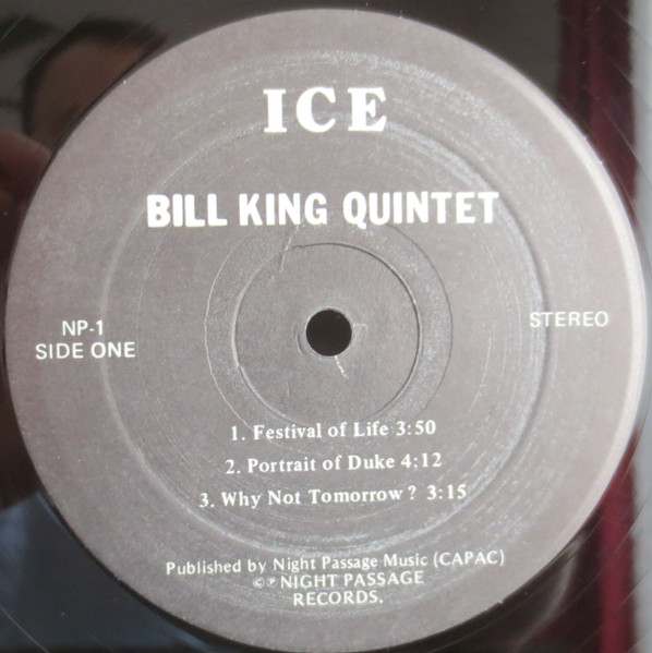 Bill King Quintet - Ice (LP, Album) (Very Good (VG)) - Image 3