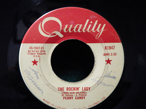 Penny Candy - The Rockin' Lady / Why Each Night (7") (Very Good Plus (VG+))