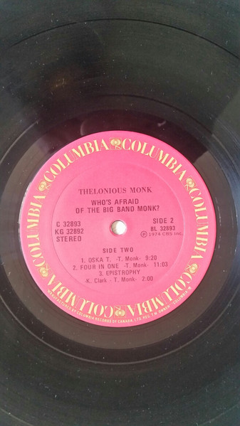 Thelonious Monk - Who's Afraid Of The Big Band Monk? (2xLP, Comp) (Near Mint (NM or M-)) - Image 2