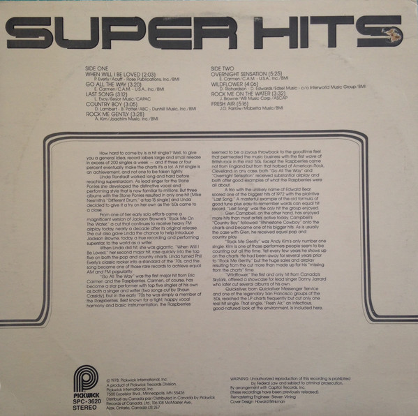 Various - Super Hits (LP, Comp) (Mint (M)) - Image 2