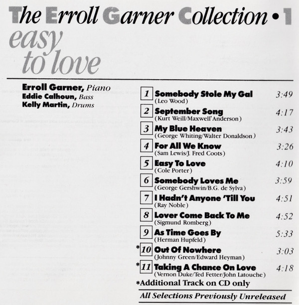 Erroll Garner - The Erroll Garner Collection - Volume 1: Easy To Love (CD, Comp, RM) (Near Mint (NM or M-)) - Image 5