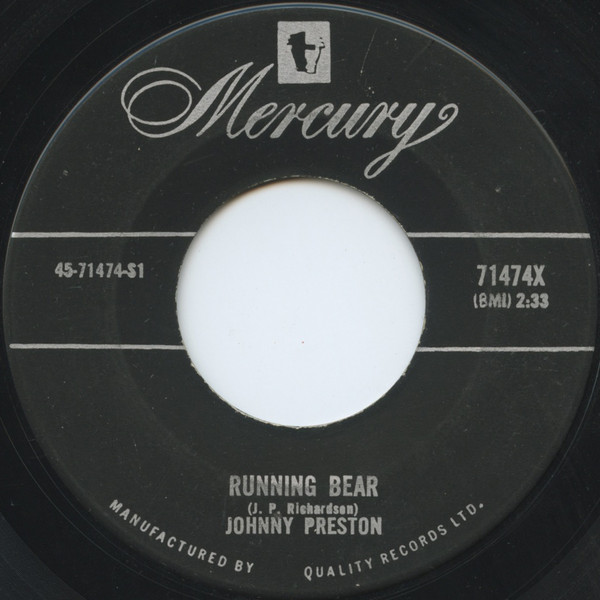 Johnny Preston - Running Bear (7", Single) (Near Mint (NM or M-))