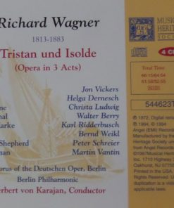 Alternative view of Richard Wagner - Jon Vickers · Helga Dernesch · Christa Ludwig · Walter Berry · Karl Ridderbusch · Berliner Philharmoniker · Herbert von Karajan - Tristan Und Isolde (4xCD, RE, RM, Box) (Near Mint (NM or M-))