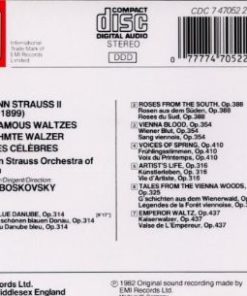 Alternative view of Johann Strauss Jr. : Willi Boskovsky : Wiener Johann Strauss Orchestra - Famous Strauss Waltzes (CD, Album) (Near Mint (NM or M-))