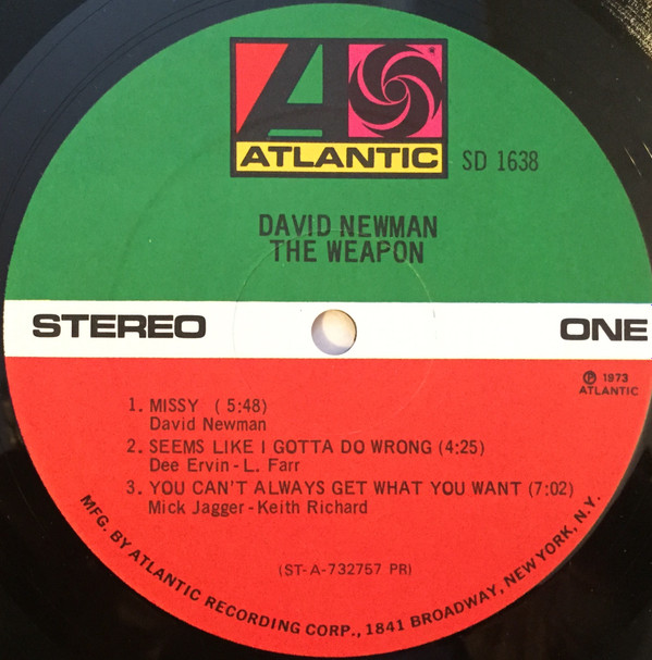 David Newman* - The Weapon (LP, Album, PR) (Very Good Plus (VG+)) - Image 3