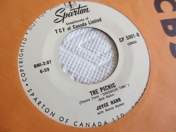 Joyce Hahn - The Picnic / I Cried And Cried (7", Promo, TCF) (Very Good (VG))