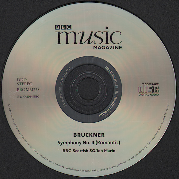 Anton Bruckner, BBC Scottish Symphony Orchestra, Ion Marin - Symphony No. 4 (Romantic) (CD) (Near Mint (NM or M-)) - Image 3