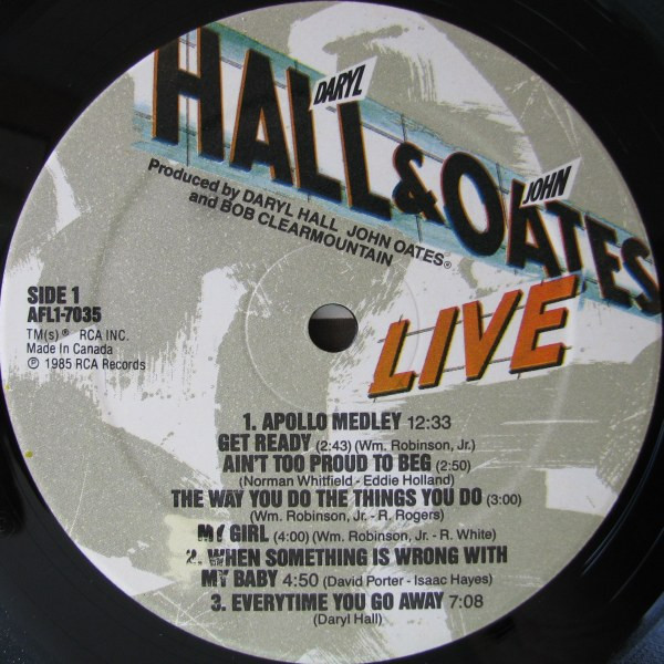 Daryl Hall & John Oates With David Ruffin & Eddie Kendrick* - Live At The Apollo (LP, Album) (Mint (M)) - Image 3