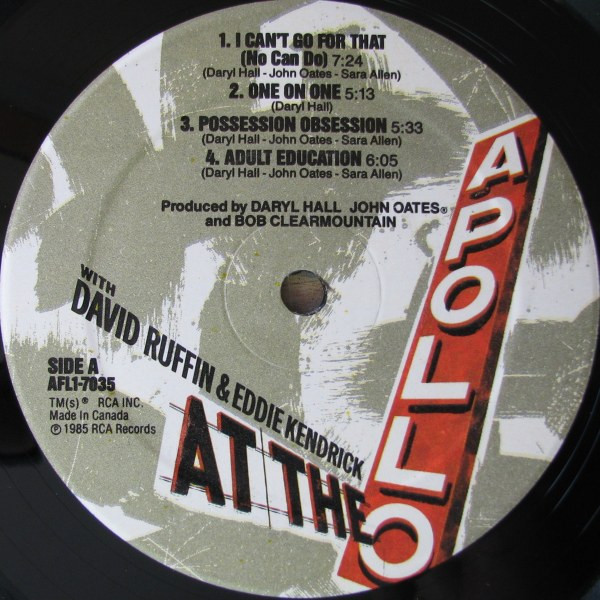 Daryl Hall & John Oates With David Ruffin & Eddie Kendrick* - Live At The Apollo (LP, Album) (Mint (M)) - Image 4