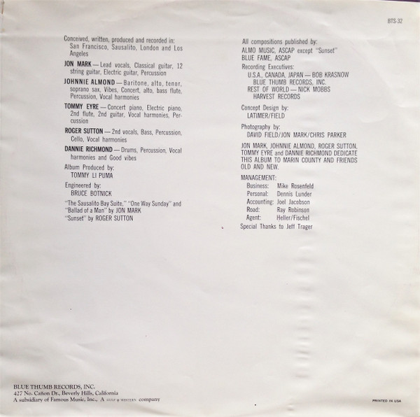 Mark-Almond - Mark-Almond II (LP, Album, Pit) (Very Good Plus (VG+)) - Image 5
