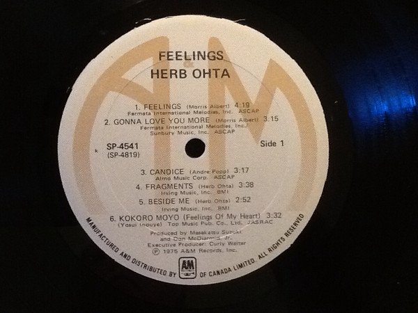 Herb Ohta - Feelings (LP, Album) (Near Mint (NM or M-)) - Image 3