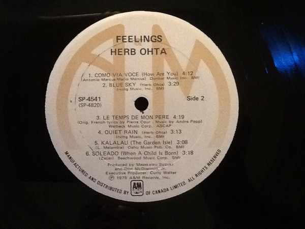 Herb Ohta - Feelings (LP, Album) (Near Mint (NM or M-)) - Image 4