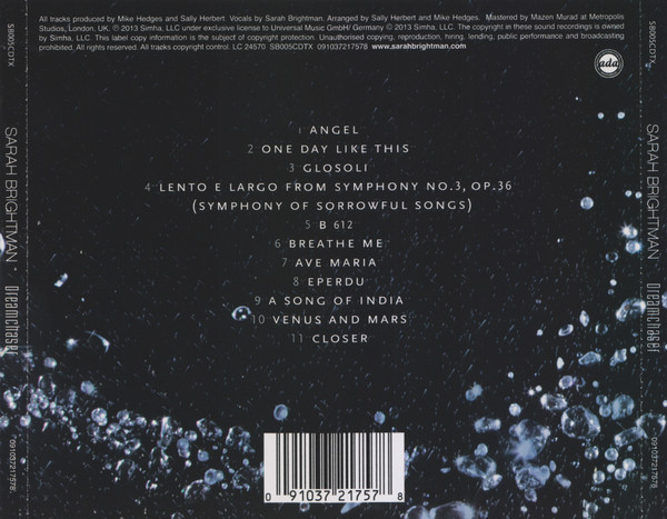 Sarah Brightman - Dreamchaser (CD, Album) (Near Mint (NM or M-)) - Image 2