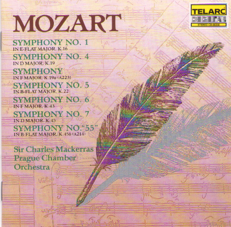 Mozart*, Sir Charles Mackerras, Prague Chamber Orchestra - Symphonies Nos. 1, K.19a, 4, 5, 6, "55" & 7 (CD, Album) (Near Mint (NM or M-))