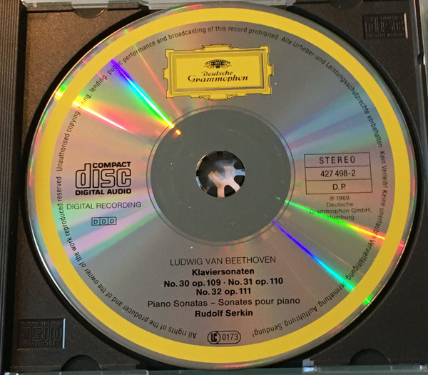 Beethoven*, Rudolf Serkin - Klaviersonaten = Piano Sonatas Op. 109 • Op. 110 • Op. 111 (CD, RE) (Near Mint (NM or M-)) - Image 3