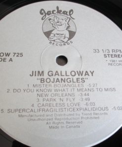 Alternative view of Jim Galloway - Bojangles (LP, Album) (Near Mint (NM or M-))