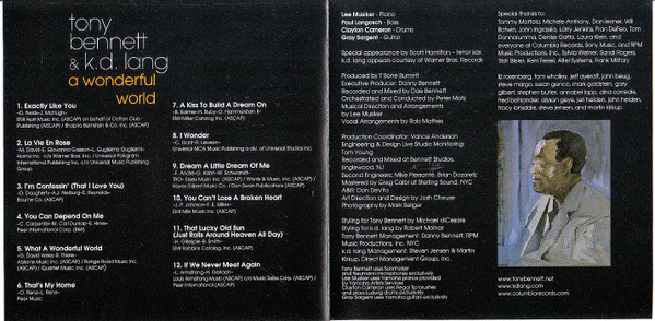 Tony Bennett & k.d. lang - A Wonderful World (CD, Album) (Mint (M)) - Image 3