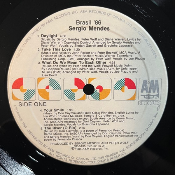Sérgio Mendes - Brasil 86 (LP, Album) (Near Mint (NM or M-)) - Image 3