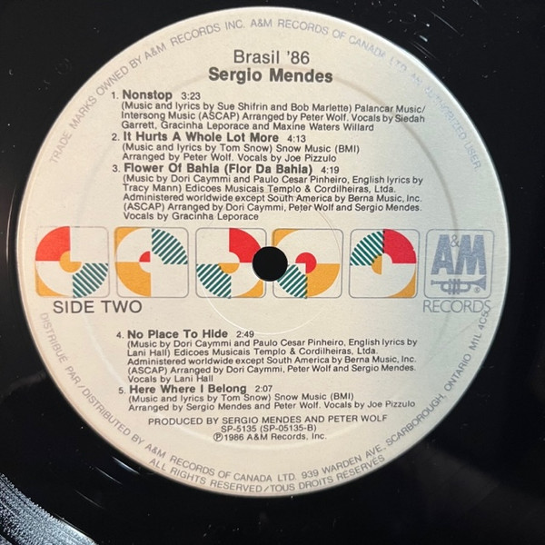 Sérgio Mendes - Brasil 86 (LP, Album) (Near Mint (NM or M-)) - Image 4