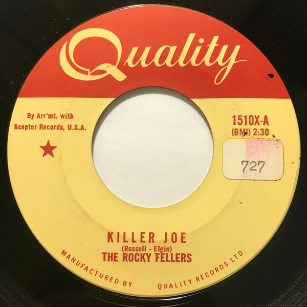 The Rocky Fellers - Killer Joe / Lonely Teardrops (7", Single) (Near Mint (NM or M-))