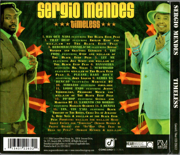 Sérgio Mendes - Timeless (CD, Album, Dig) (Near Mint (NM or M-)) - Image 2