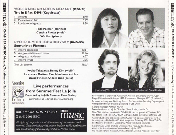 Wolfgang Amadeus Mozart, Pyotr Ilyich Tchaikovsky - Trio In E Flat, K498 (Kegelstatt) / Souvenir De Florence (CD, Enh) (Near Mint (NM or M-)) - Image 3