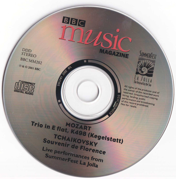 Wolfgang Amadeus Mozart, Pyotr Ilyich Tchaikovsky - Trio In E Flat, K498 (Kegelstatt) / Souvenir De Florence (CD, Enh) (Near Mint (NM or M-)) - Image 4
