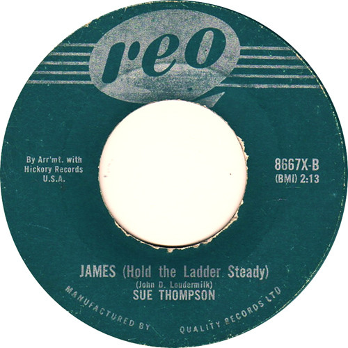 Sue Thompson - My Hero (That's What You Are) / James (Hold The Ladder Steady) (7", Single) (Near Mint (NM or M-)) - Image 3