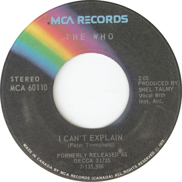 The Who - I Can't Explain (7", Single, RE) (Very Good Plus (VG+))
