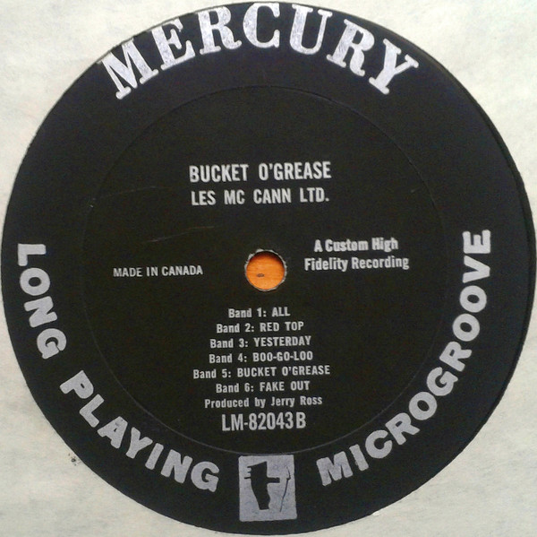 Les McCann Ltd. - Bucket O' Grease (LP, Mono) (Very Good Plus (VG+)) - Image 4