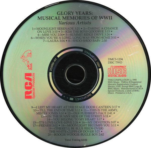 Various - Glory Years: Musical Memories Of WWII (3xCD, Comp) (Near Mint (NM or M-)) - Image 5