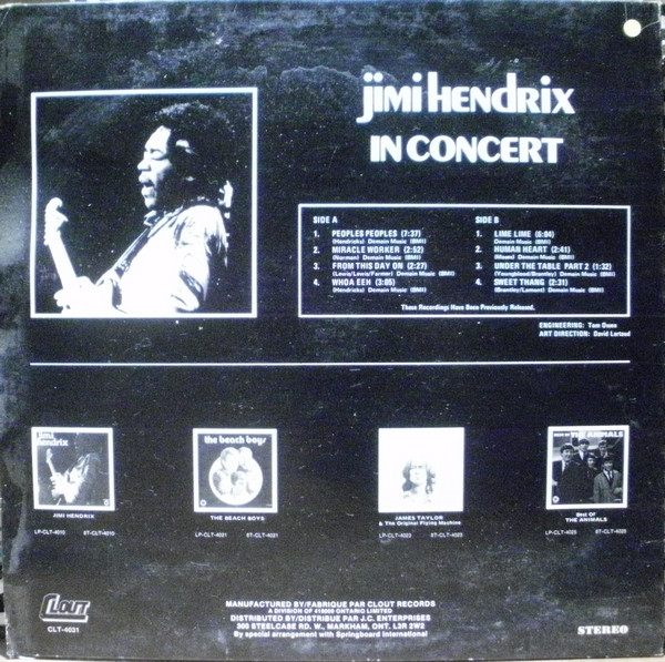 Jimi Hendrix - In Concert (LP, Comp) (Mint (M)) - Image 2