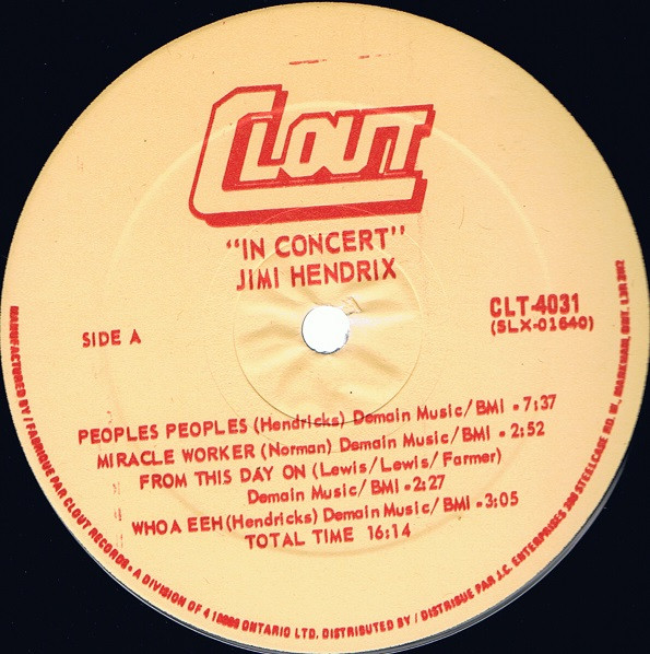 Jimi Hendrix - In Concert (LP, Comp) (Mint (M)) - Image 3