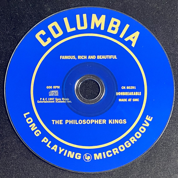 The Philosopher Kings - Famous, Rich And Beautiful (CD, Album) (Near Mint (NM or M-)) - Image 3