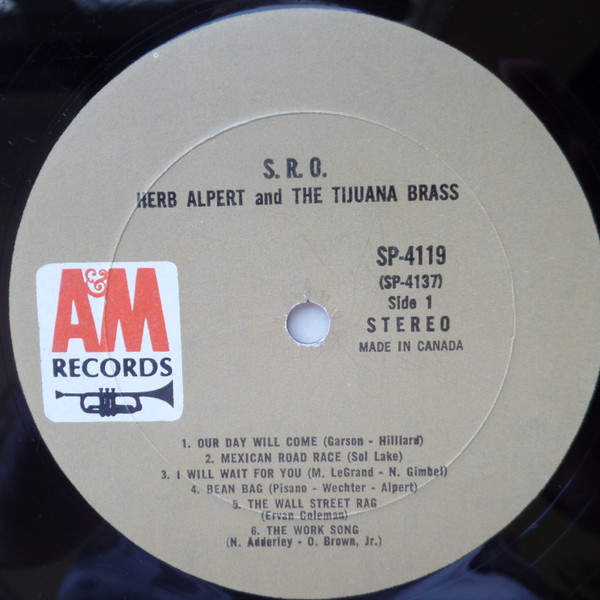 Herb Alpert & The Tijuana Brass - S.R.O. (LP, Album) (Mint (M)) - Image 3