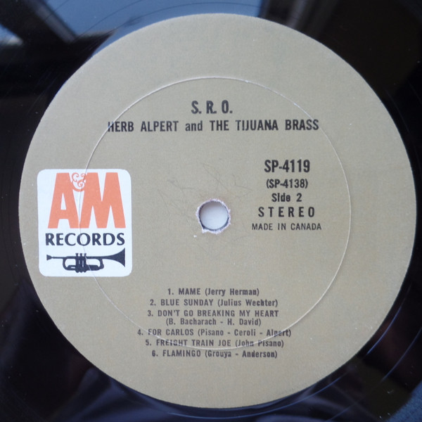Herb Alpert & The Tijuana Brass - S.R.O. (LP, Album) (Mint (M)) - Image 4