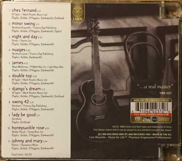 Martin Taylor - Spirit Of Django (SACD, Hybrid, Multichannel, Album) (Near Mint (NM or M-)) - Image 2