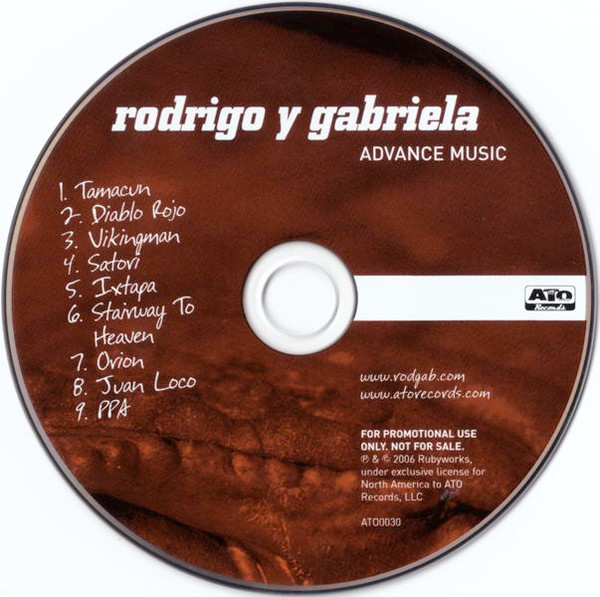 Rodrigo Y Gabriela - Rodrigo Y Gabriela (CD, Advance, Album, Promo + DVD, Promo) (Near Mint (NM or M-)) - Image 3
