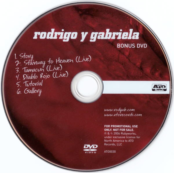 Rodrigo Y Gabriela - Rodrigo Y Gabriela (CD, Advance, Album, Promo + DVD, Promo) (Near Mint (NM or M-)) - Image 5