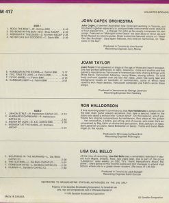 Alternative view of John Capek Orchestra / Joani Taylor / Ron Halldorson / Lisa Dal Bello - John Capek Orchestra / Joani Taylor / Ron Halldorson / Lisa Dal Bello (LP, Transcription) (Very Good Plus (VG+))