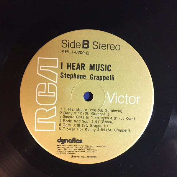 Stéphane Grappelli - I Hear Music (LP, Album) (Near Mint (NM or M-)) - Image 4