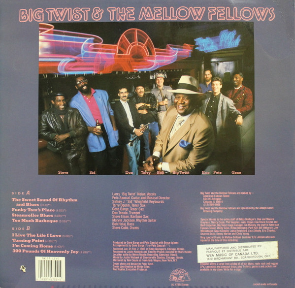Big Twist And The Mellow Fellows - Live From Chicago! Bigger Than Life!! (LP) (Near Mint (NM or M-)) - Image 2