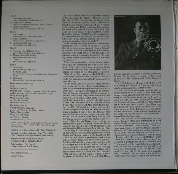 Hank Mobley - Messages (2xLP, Comp, RM, Gat) (Very Good Plus (VG+)) - Image 2